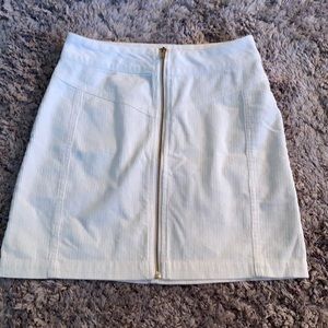 Corduroy zip up skirt
